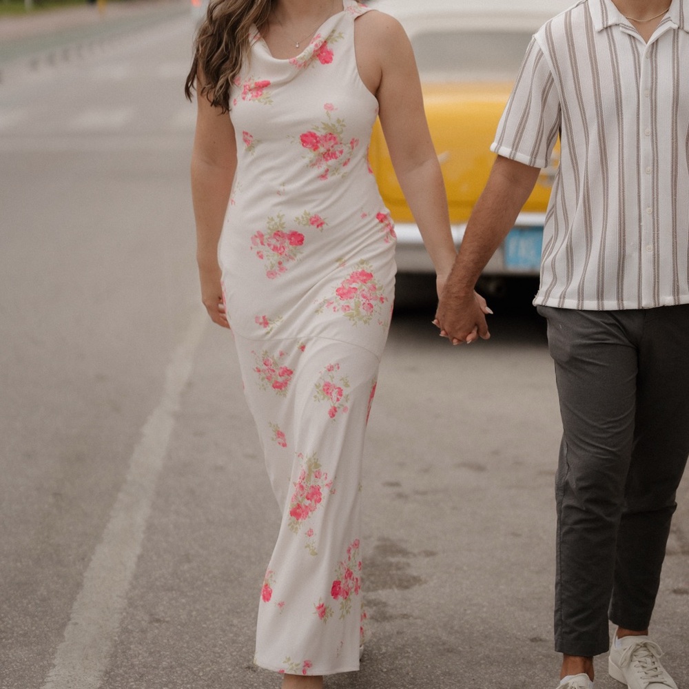 Lovers + Friends Cream Floral Dress